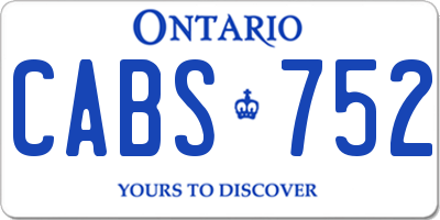 ON license plate CABS752