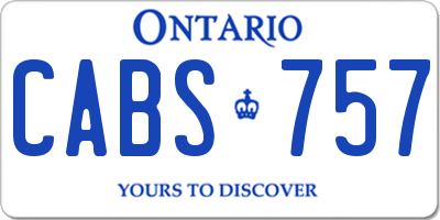 ON license plate CABS757