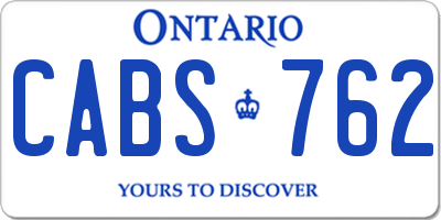 ON license plate CABS762