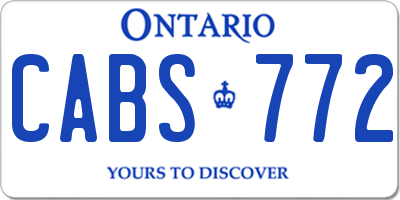 ON license plate CABS772