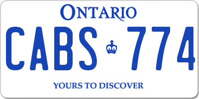 ON license plate CABS774