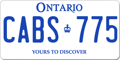 ON license plate CABS775