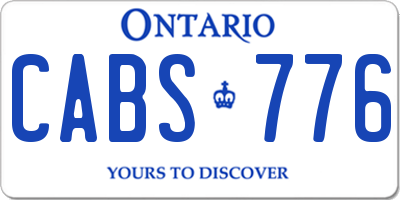 ON license plate CABS776