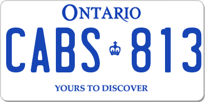 ON license plate CABS813