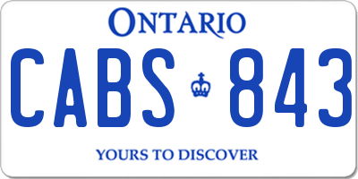 ON license plate CABS843