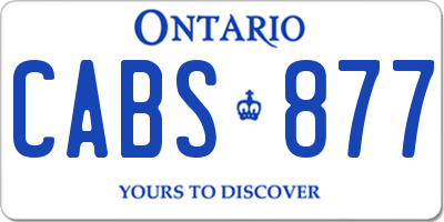 ON license plate CABS877