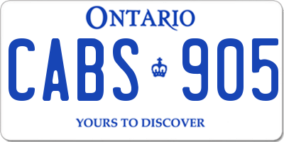 ON license plate CABS905