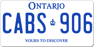 ON license plate CABS906