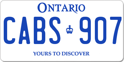 ON license plate CABS907