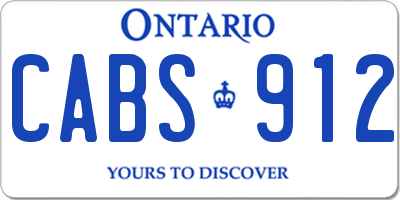 ON license plate CABS912