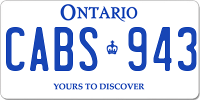 ON license plate CABS943