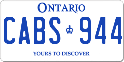 ON license plate CABS944