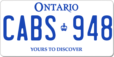 ON license plate CABS948