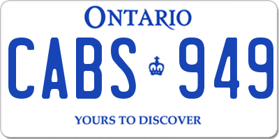 ON license plate CABS949