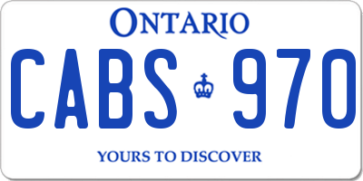 ON license plate CABS970