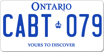 ON license plate CABT079