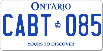 ON license plate CABT085