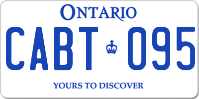 ON license plate CABT095