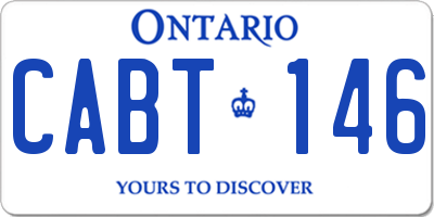 ON license plate CABT146