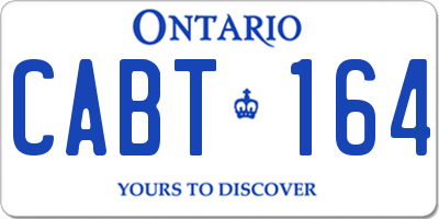 ON license plate CABT164