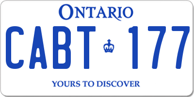 ON license plate CABT177