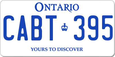 ON license plate CABT395