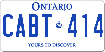 ON license plate CABT414