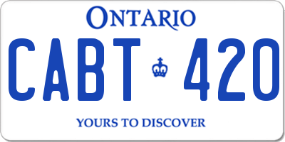 ON license plate CABT420