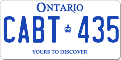 ON license plate CABT435