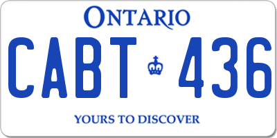 ON license plate CABT436