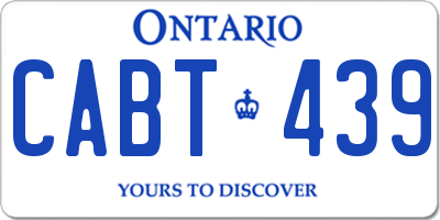 ON license plate CABT439