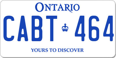 ON license plate CABT464