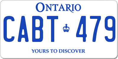 ON license plate CABT479