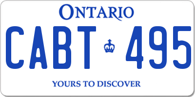 ON license plate CABT495