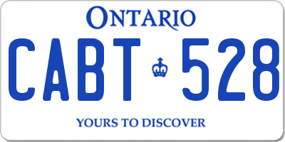 ON license plate CABT528