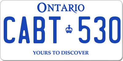 ON license plate CABT530