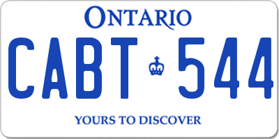 ON license plate CABT544