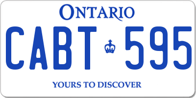 ON license plate CABT595