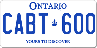 ON license plate CABT600