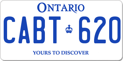 ON license plate CABT620