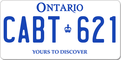 ON license plate CABT621