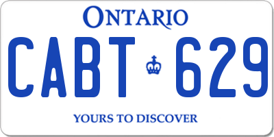 ON license plate CABT629