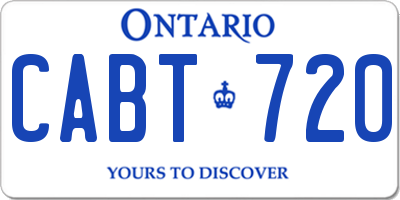 ON license plate CABT720