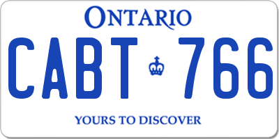 ON license plate CABT766