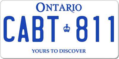 ON license plate CABT811