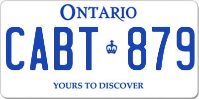 ON license plate CABT879