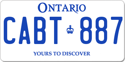 ON license plate CABT887