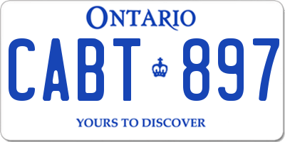 ON license plate CABT897