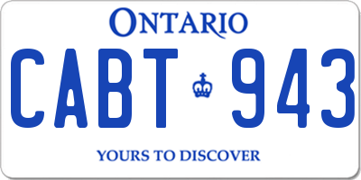 ON license plate CABT943