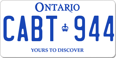 ON license plate CABT944